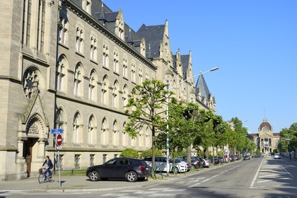 France, Bas Rhin, Strasbourg, Neustadt district dating from the german period, the main Post office and the Palais du Rhin on Place de la Republique