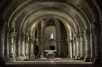 France, Charente-Maritime (17),  Saintonge, Saintes, la basilique Saint-Eutrope, la basilique funéraire également appelée église basse ou crypte abrite le cénotaphe du saint