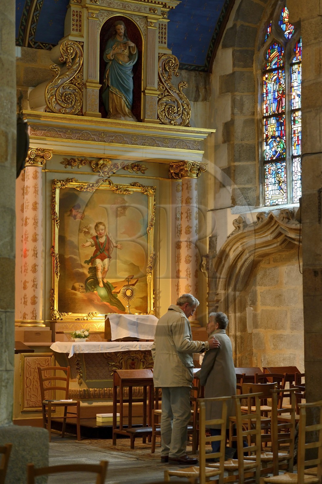 France, Finistère (29), Morlaix, l'église Saint-Melaine