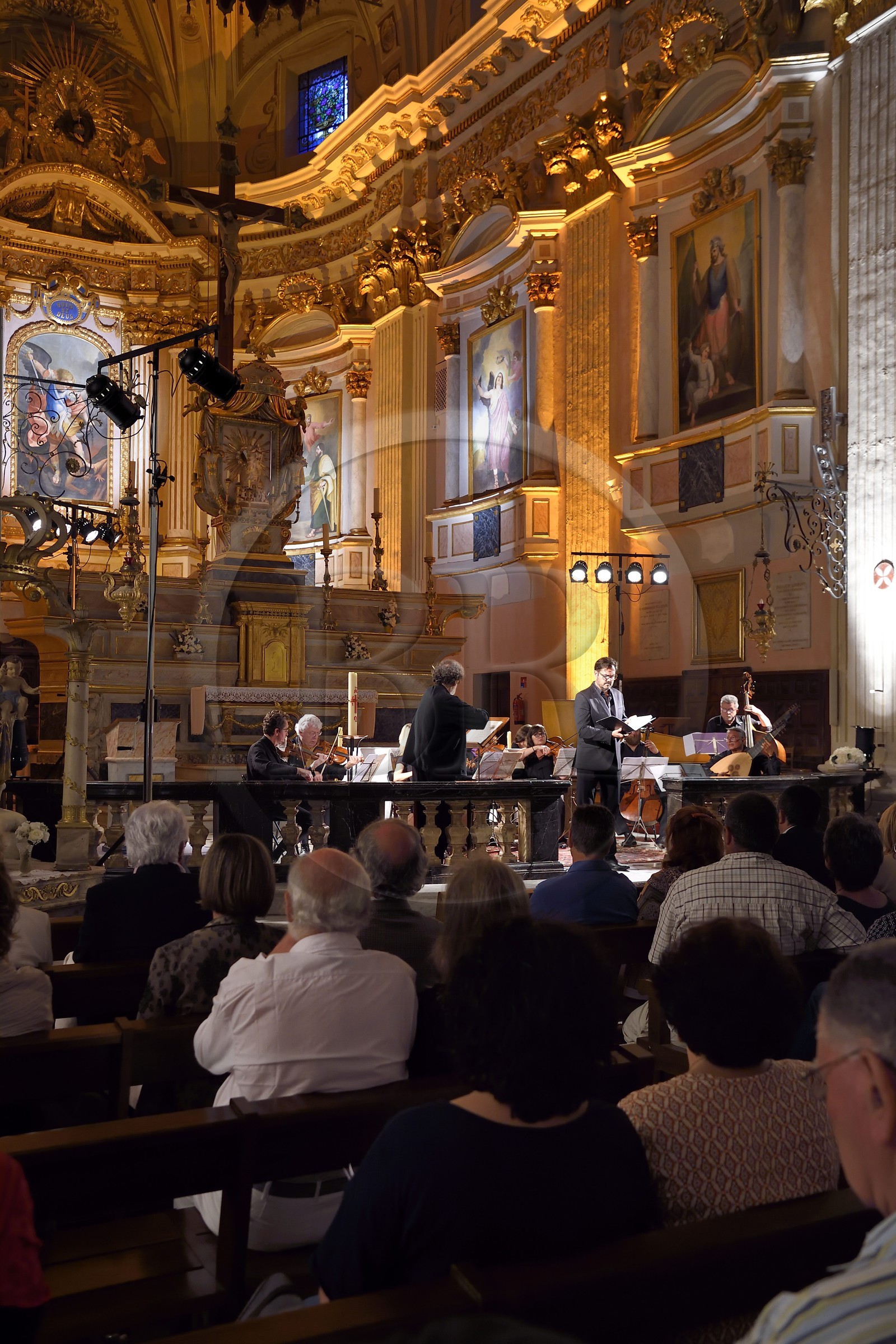 France, Alpes-Maritimes (06), vallée de la Bévéra, Sospel, la cathédrale Saint Michel, concert des BaroQuiales, festival annuel d'art Baroque