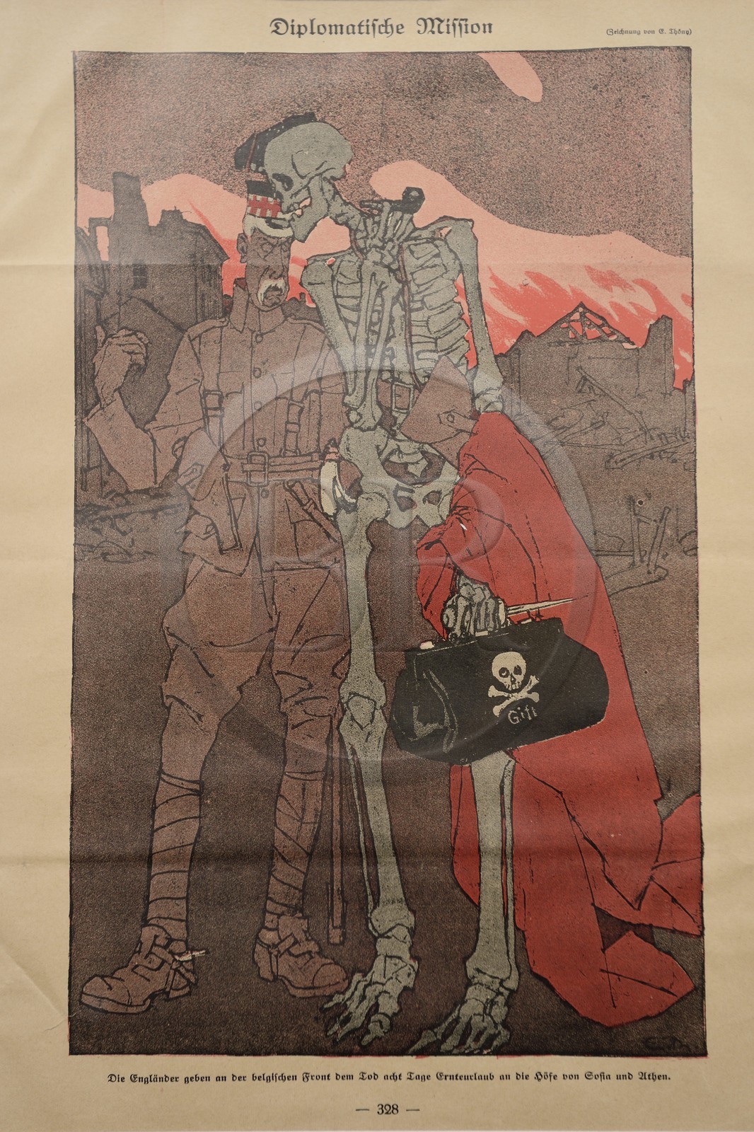 France, Meuse (55), Verdun, Ville Haute, le centre mondial de la Paix, des Libertés et des Droits de l'Homme, Mission Diplomatique, sur le front belge les anglais accordent huit jours de vacances à la mort pour qu'elle aille moissonner à Sophia et à Athènes