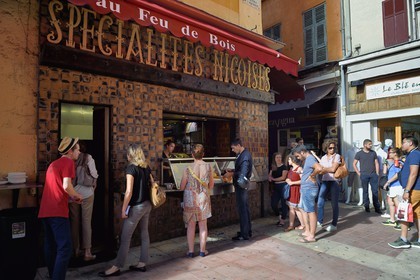 France, Alpes-Maritimes (06), Nice, quartier du Vieux-Nice, Restaurant René Socca, institution de la vieille ville proposant de la socca, fine galette de la région