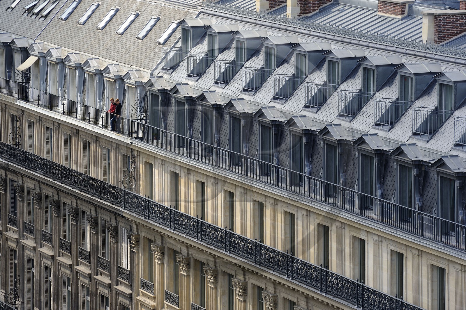 France, Paris (75),  immeubles haussmanniens de la rue Scribe