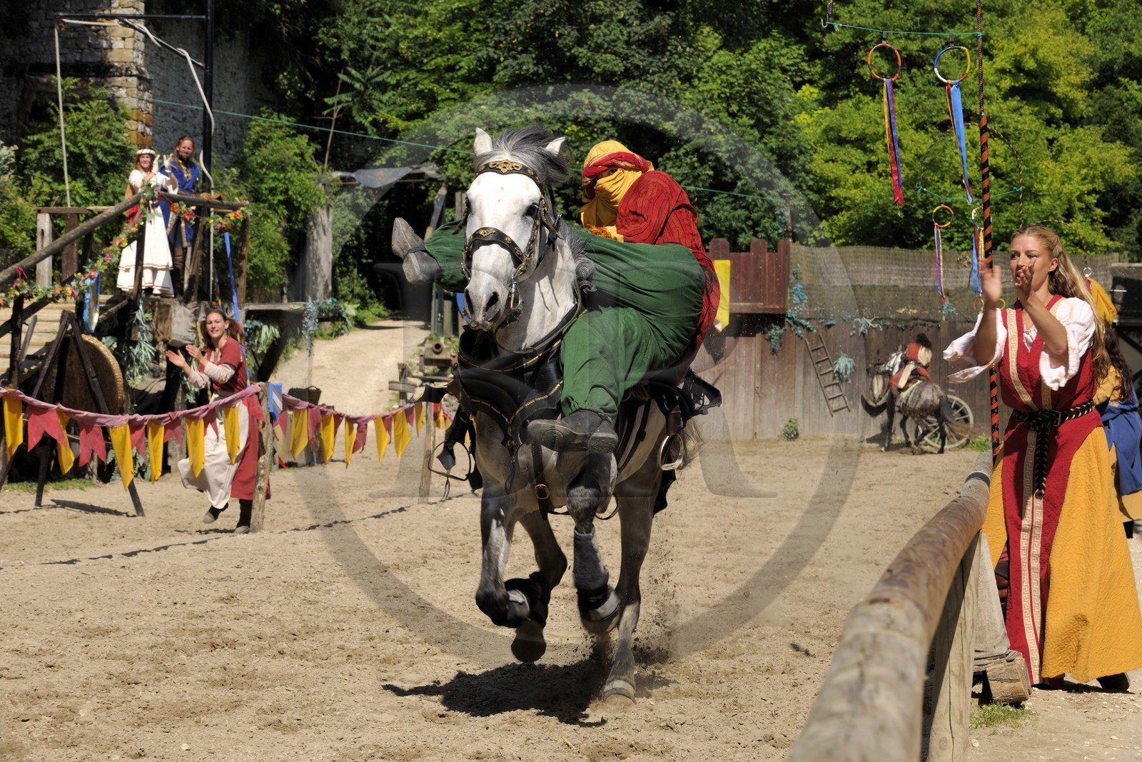 France, Seine et Marne (77), Provins, ville classée Patrimoine Mondial de l'UNESCO, spectacle La Légende des Chevaliers