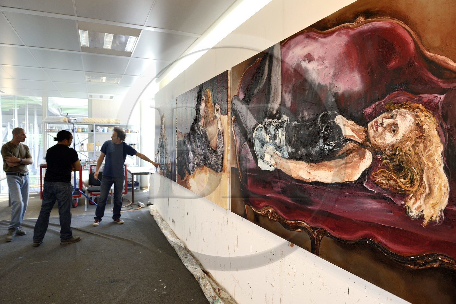 France, atelier de Fred Kleinberg au sein de l'entreprise Manutant