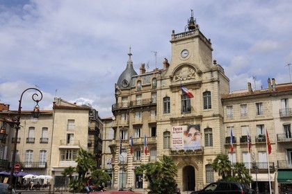 France, Herault, Beziers, main entrance of the city hall