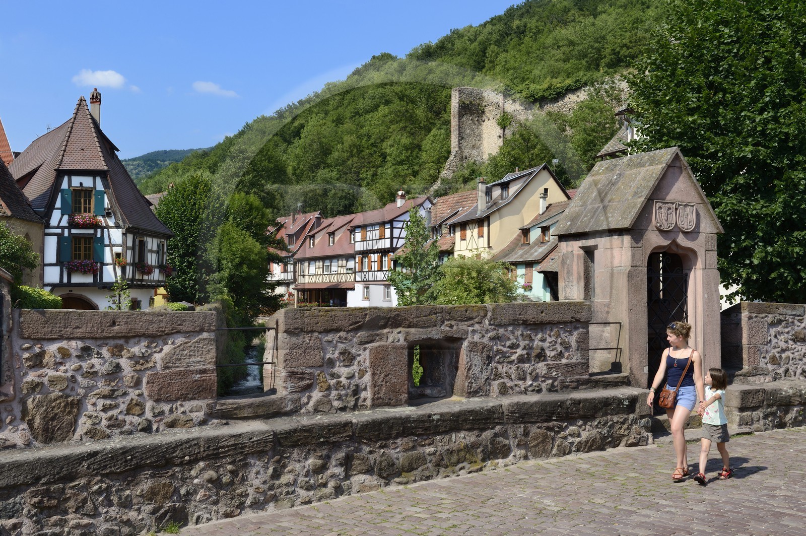 France, Haut-Rhin (68), Kaysersberg, le pont fortifié (1514)