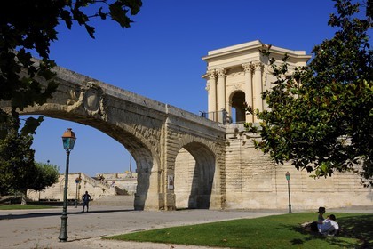 France, Herault, Montpellier, water Tower of the Promenade du Peyrou