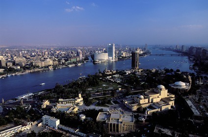 Egypt, Cairo, the island of Gezira on the Nile and the city