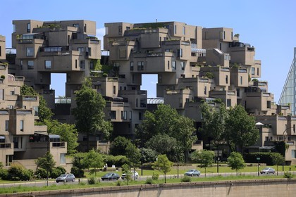 Canada, Quebec Province, Montreal, Habitat 67 prefabricated building created for the Universal Exhibition of 1967 by architect Moshe Safdie
