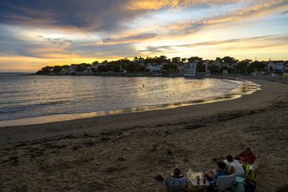 France, Charente-Maritime (17), région de Royan, Saint-Palais-sur-Mer, la plage du Bureau dans la conche de Saint-Palais
