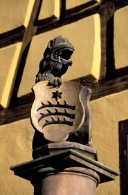 France, Haut Rhin, the Alsace Wine Route, Riquewihr village, labelled Les Plus Beaux Villages de France (The Most Beautiful Villages of France)