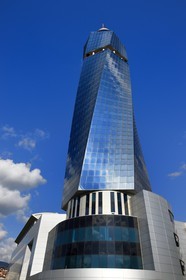 Bosnie-Herzégovine, Sarajevo, l'Avaz Twist Tower, le plus haut gratte-ciel des Balkans