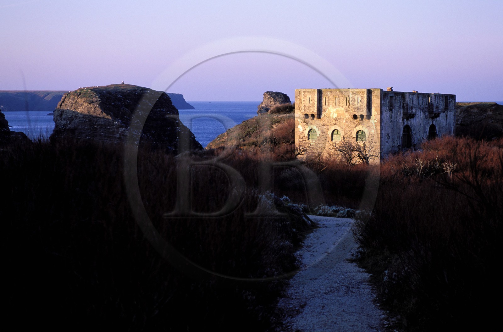 France, Morbihan (56), Belle-Île, Pointe des Poulains, fortin Sarah Bernhardt