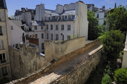 France, Paris, Philippe Auguste's surrounding wall between Clovis and Descartes street