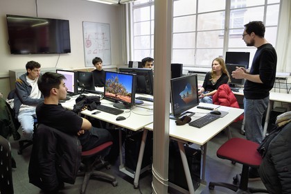 France, Paris, Saint Germain des Pres district, Ecole nationale superieure des Beaux-Arts (Fine Arts school), Perret building, digital workshops, Serge Payen's 3D printing class