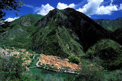 France, Alpes Maritimes, Valley of the Roya (hinterland of Nice), village of Breil sur Roya