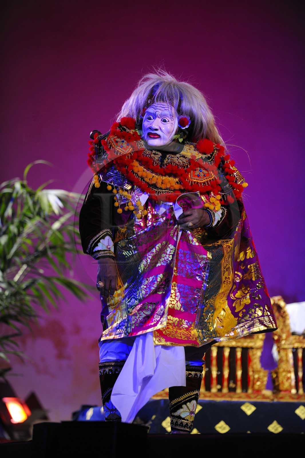 Morocco, Middle Atlas, Fez, Imperial City, Bab Makina Gate, Festival of World Sacred Music, Bali traditional dance and singing by Panti Pusaka Buday group