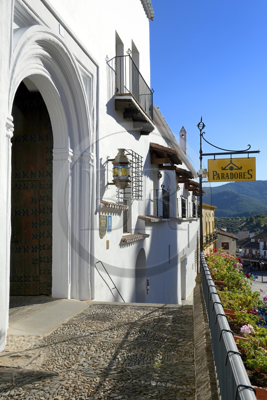 Espagne, Estremadure, Guadalupe, le Parador de tourisme, ancien hopital de Saint-Jean-Baptiste (San Juan Bautista hospital)