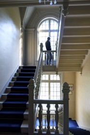 France, Calvados, Pays d'Auge, Deauville, Strassburger Villa, the central staircase