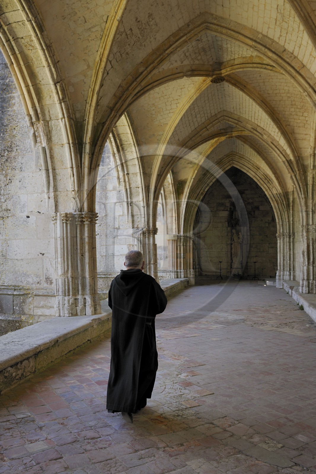 France, Seine-Maritime (76), Saint-Wandrille-Rançon, Abbaye de Saint-Wandrille, anciennement abbaye de Fontenelle, abbaye bénédictine fondée au VIIe siècle
