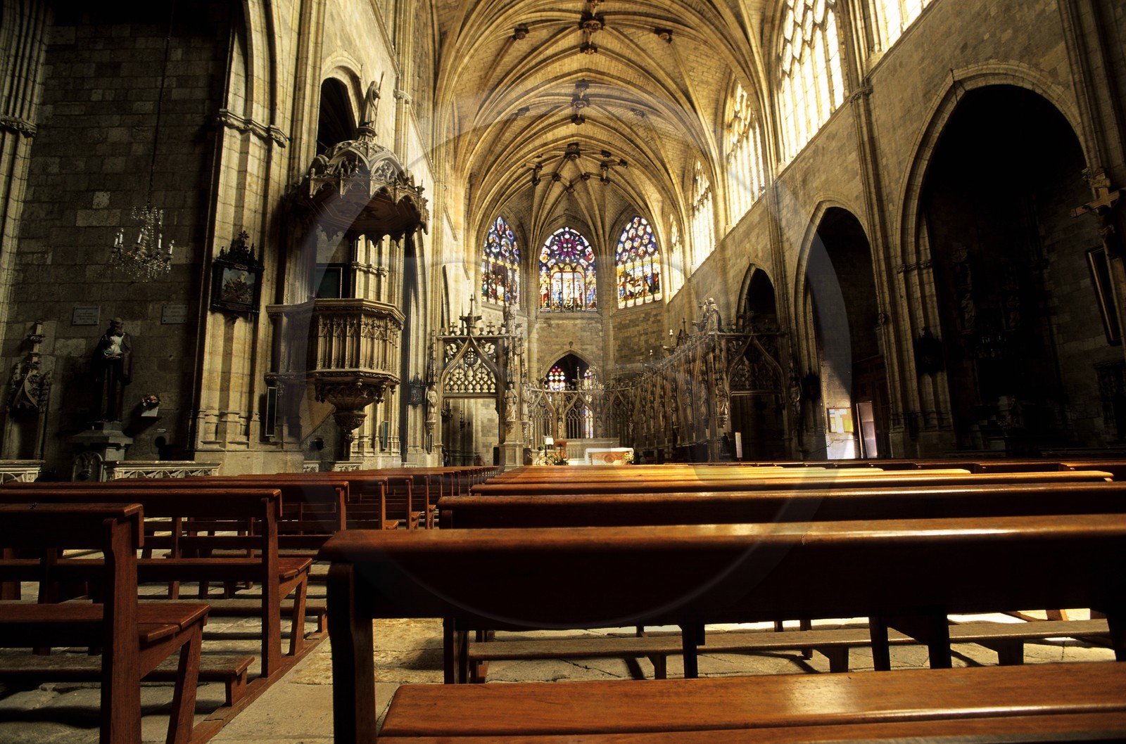 France, Gers (32), cathédrale Saint-Gervais-Saint-Protais à Lectour