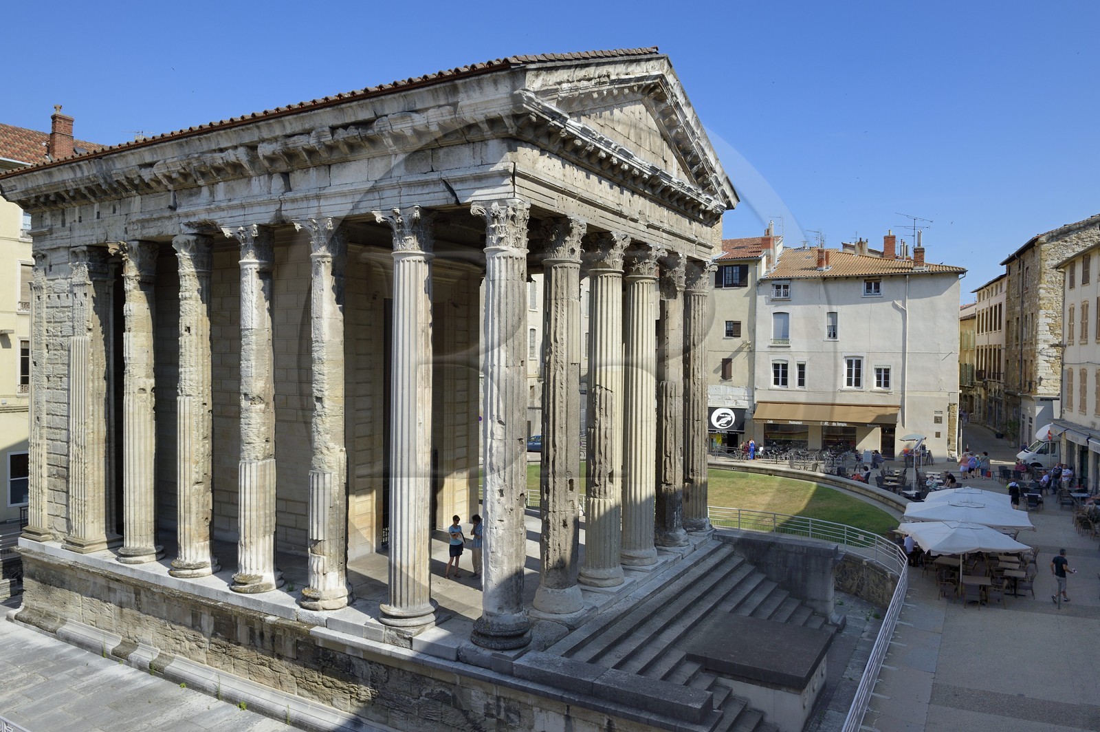 France, Isère (38), Vienne, Temple romain d'Auguste et de Livie construit dans les années 25-27 av. J.C.