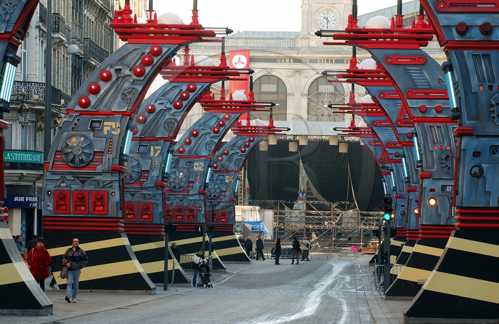 France, Nord (59), Lille 2004, Le chemin des étoiles de Jean-Claude Mézières, rue Faidherbe