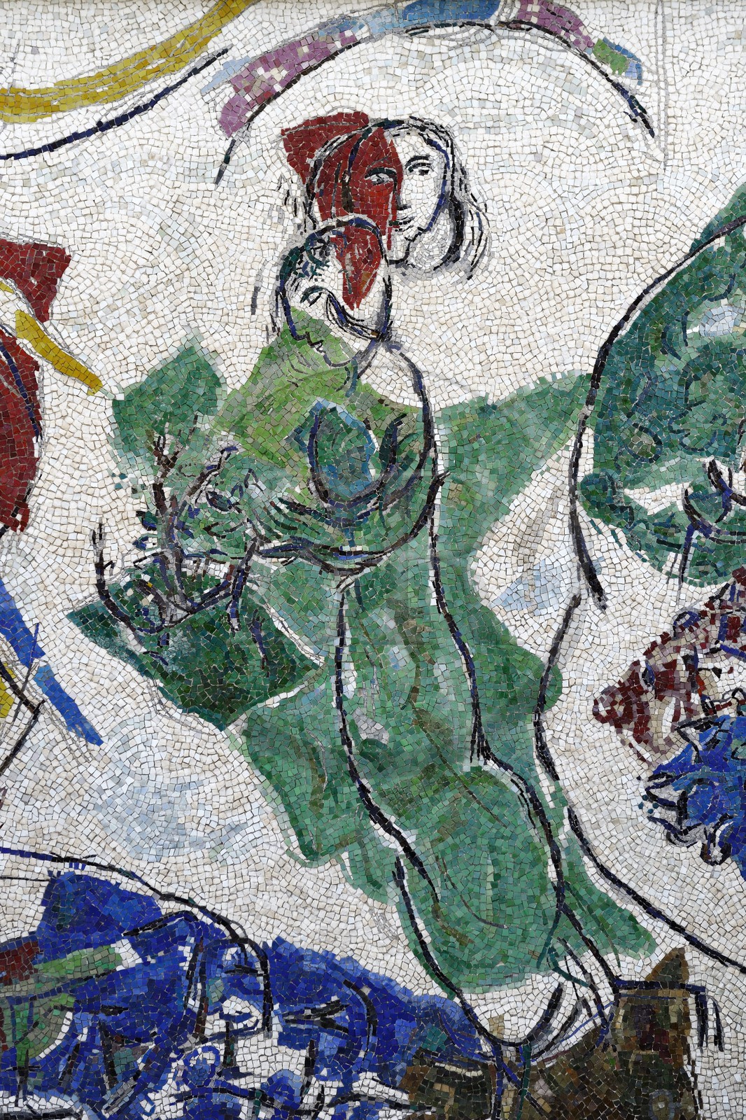 France, Alpes-Maritimes (06), Saint Paul de Vence, Fondation Maeght, musée d'art contemporain, mosaïque Les Amoureux (1964-1965) de Marc Chagall