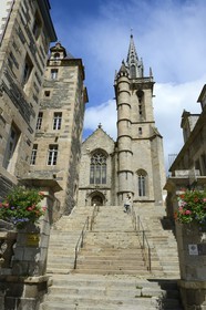 France, Finistere, Morlaix, the Saint-Melaine church and Mansion called François du Parc left