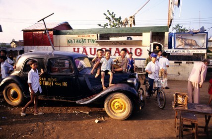 Vietnam, Saigon (Ho Chi Minh City), Cholon, old Traction-Avant car from Citroen still in use dating from the French time