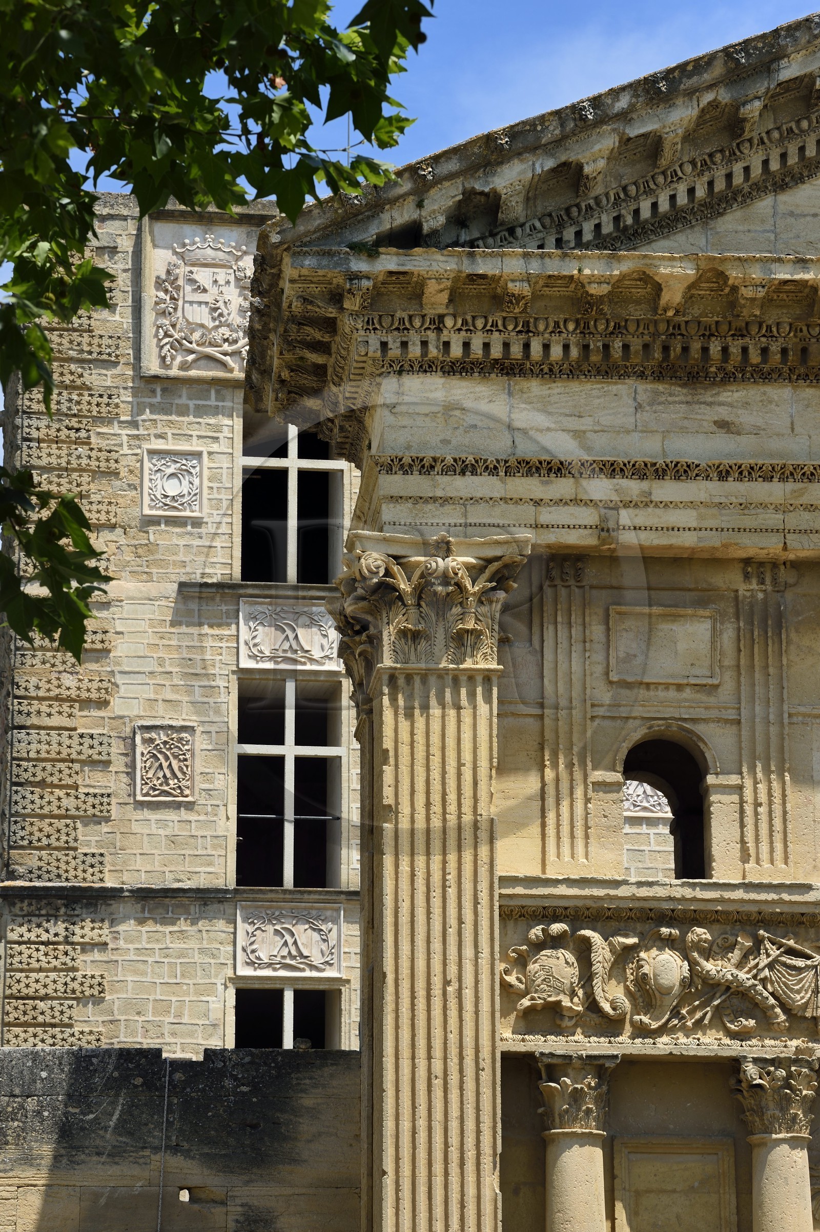 France, Vaucluse (84), Parc Naturel Regional du Luberon, La Tour d'Aigues, ruines du chateau Renaissance