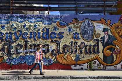 Argentina, Buenos Aires, San Telmo district, murals from the pasaje de San Lorenzo