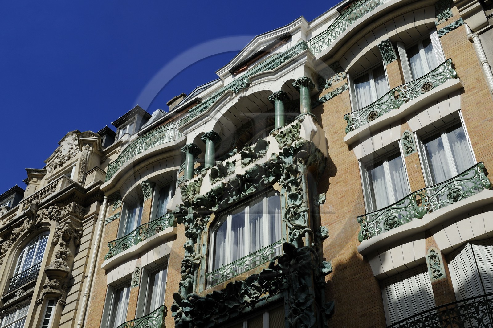 France, Paris (75), immeuble du 14 rue d'Abbeville de style Art Nouveau