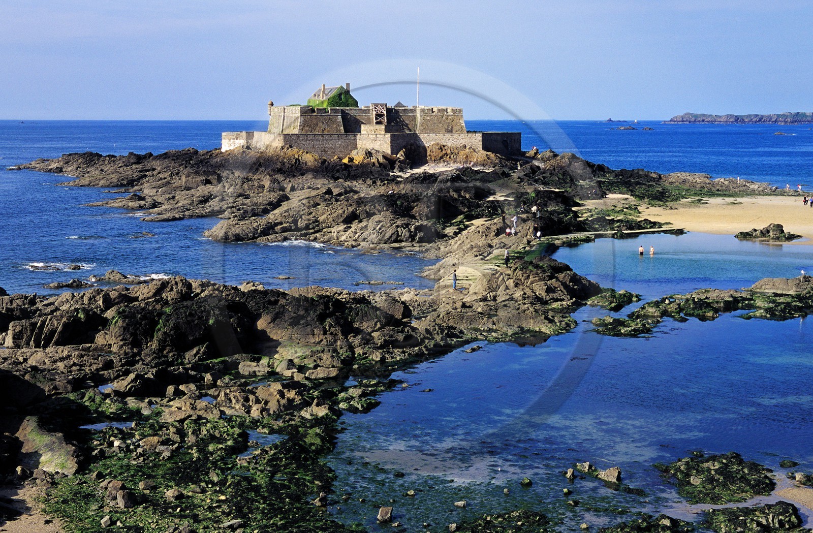 France, Ille-et-Vilaine (35), Saint-Malo, le fort des remparts