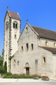 France, Haut Rhin, Sundgau, Feldbach, Saint-Jacques church of the 12th century, former priory founded by Frederic 1st Earl of Ferrette in 1145