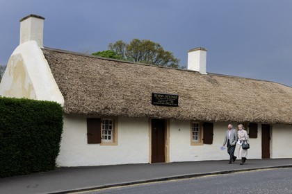 Royaume-Uni, Ecosse, Ayrshire, Ayr, Alloway village de Robert Burns, le Burns cottage, humble chaumière qui fut sa maison natale