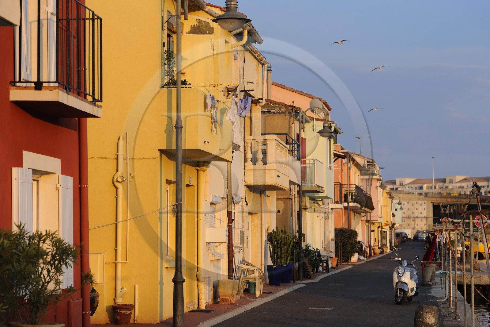France, Hérault (34), Sète, quartier de la Pointe Courte, village de pêcheurs donnant sur l'étang de Thau, quai du Mistral France, Hérault (34), Sète, quartier de la Pointe Courte, village de pêcheurs donnant sur l'étang de Thau, quai du Mistral