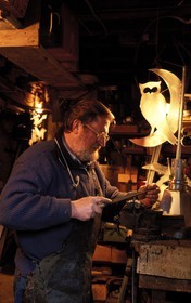 France, Eure, Francheville, Jean Pierre Masquelier, one of the very few weathercock maker in France