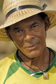 Brazil, Minas Gerais state, Diamantina, garimpero, gold prospecter in a river (Gold Route, Estrada Real)