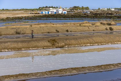 Portugal, Algarve, Tavira, the salt marshes on the edge of the city and the Ria Formosa Nature Park