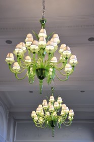 France, Alpes Maritimes, Saint Jean Cap Ferrat, Grand-Hotel du Cap Ferrat, a 5 star palace from Four Seasons Hotel, Murano glass chandeliers