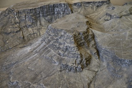 Israel, Negev Desert, Masada fortress model, listed as World Heritage by UNESCO