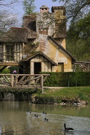 France, Yvelines, Chateau de Versailles, listed as World Heritage by UNESCO, Domaine de Marie Antoinette, Hameau de la Reine (the Queen's Hamlet), mill