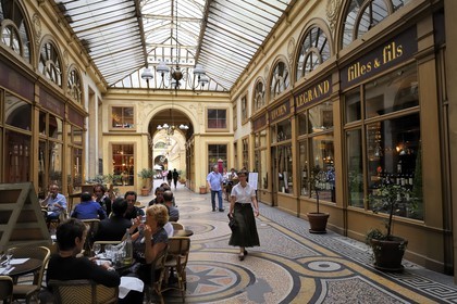 France, Paris (75), Galerie Vivienne, le Bistrot Vivienne