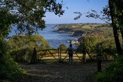 France, Pyrenees Atlantiques, Basque Country coast, the Abbadia estate managed by the Conservatoire du littoral and the Basque Corniche
