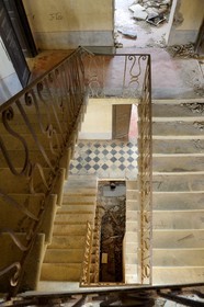 France, Haute Corse, Cap Corse, Rogliano, Mariani house (or Madonna house) is a Palazzi or House of American today in ruins