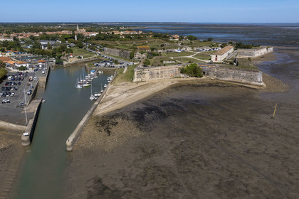 France, Charente-Maritime (17), Ile d'Oléron, le Chateau-d'Oléron, la citadelle  (vue aérienne)