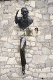 France, Paris (75), la Butte Montmartre, Marcel Aymé Le Passe Muraille par Jean Marais