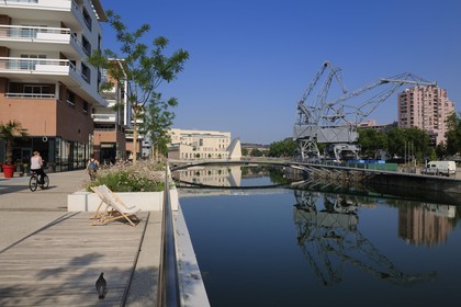 France, Bas-Rhin (67), aménagement du port du Rhin et reconversion du môle du Bassin d’Austerlitz, la Cité de la musique